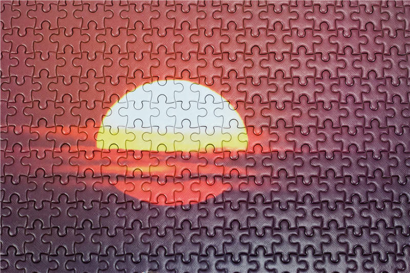 Custom Sunrise Scenery Printing Sublimation on Blank Puzzle Teenagers Puzzle For Adults