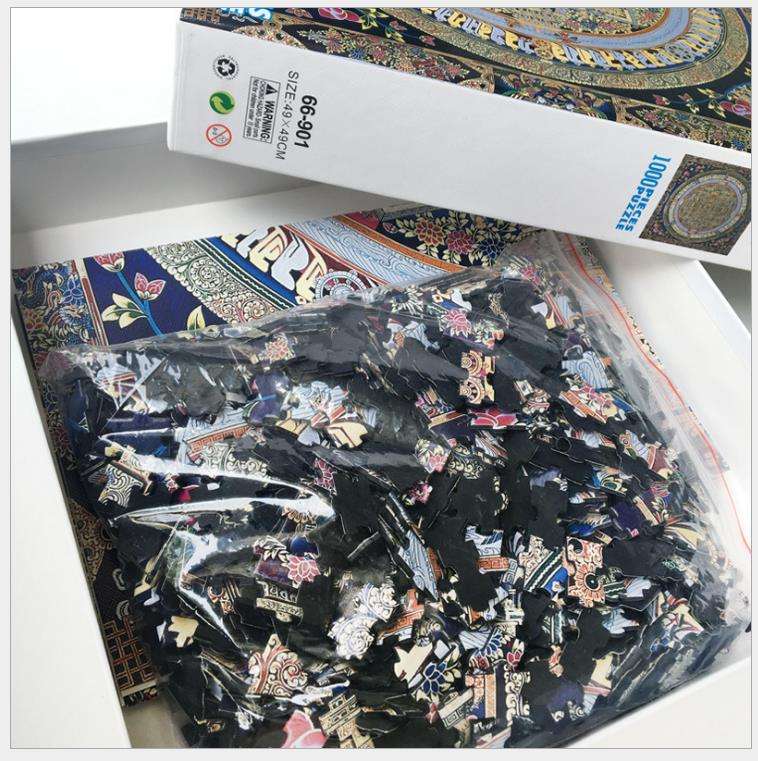 Wholesale 1000 Pieces Black Cardboard Adult Jigsaw Puzzle Educational Toys Puzzles