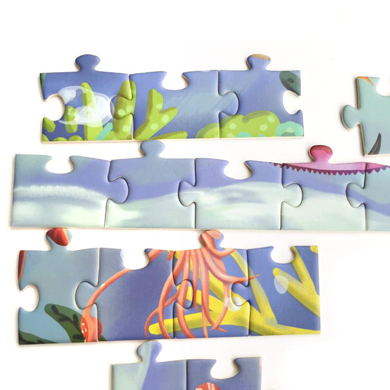 Free Sample Educational level series pcs ECO-friendly Cardboard Children paper Fun jigsaw puzzle