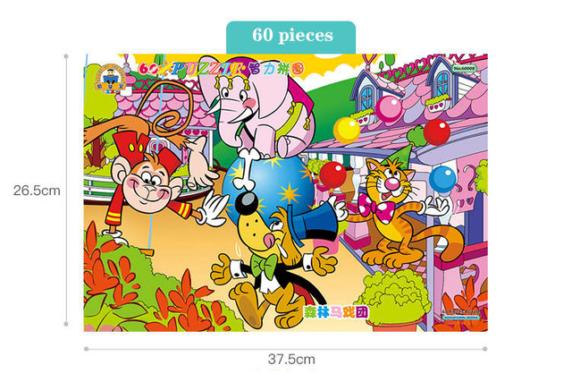 High Quality Custom Children Jigsaw Puzzle Wooden Puzzle Toy Learning 2 in 1wooden Puzzle