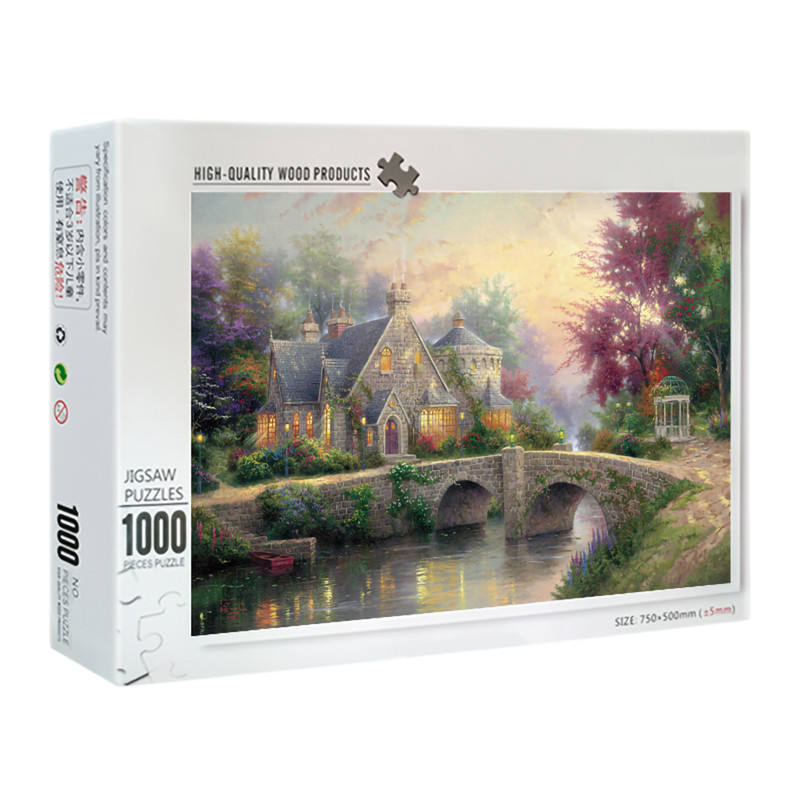 Wholesale 1000 Pieces Jigsaw Die Cut Custom wooden Puzzle Game manufacturer