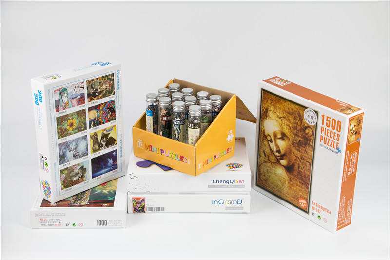Hot sale Customize Different Packaging Ways cylinder 300 500 1000 1500 pcs Jigsaw Puzzle for adult and kids